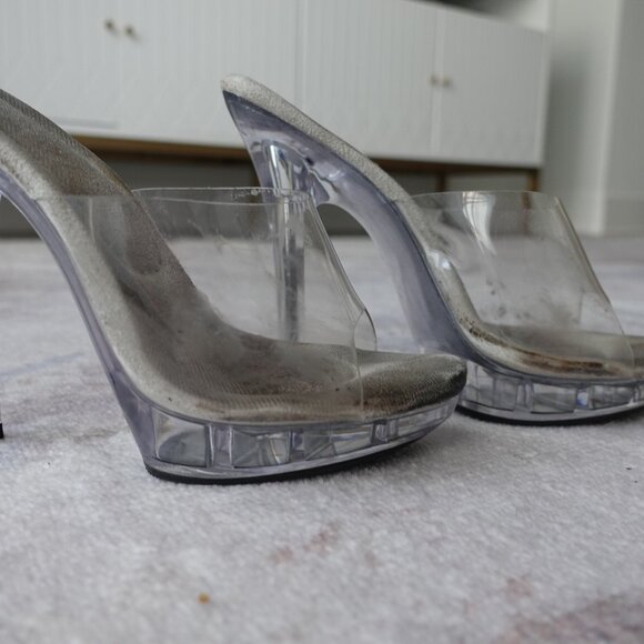 Clear Platform Heels Well-Loved & Ready for a Refresh - Picture 9 of 9